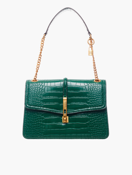 【グリーン(LMK)】GUESS ショルダーバッグ (W)GRACIA Crssbdy Flap Guess Gracia Convertible Crossbody Flap
